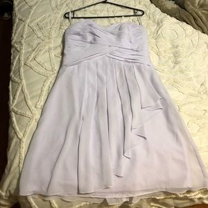 Purple wedding guest dress